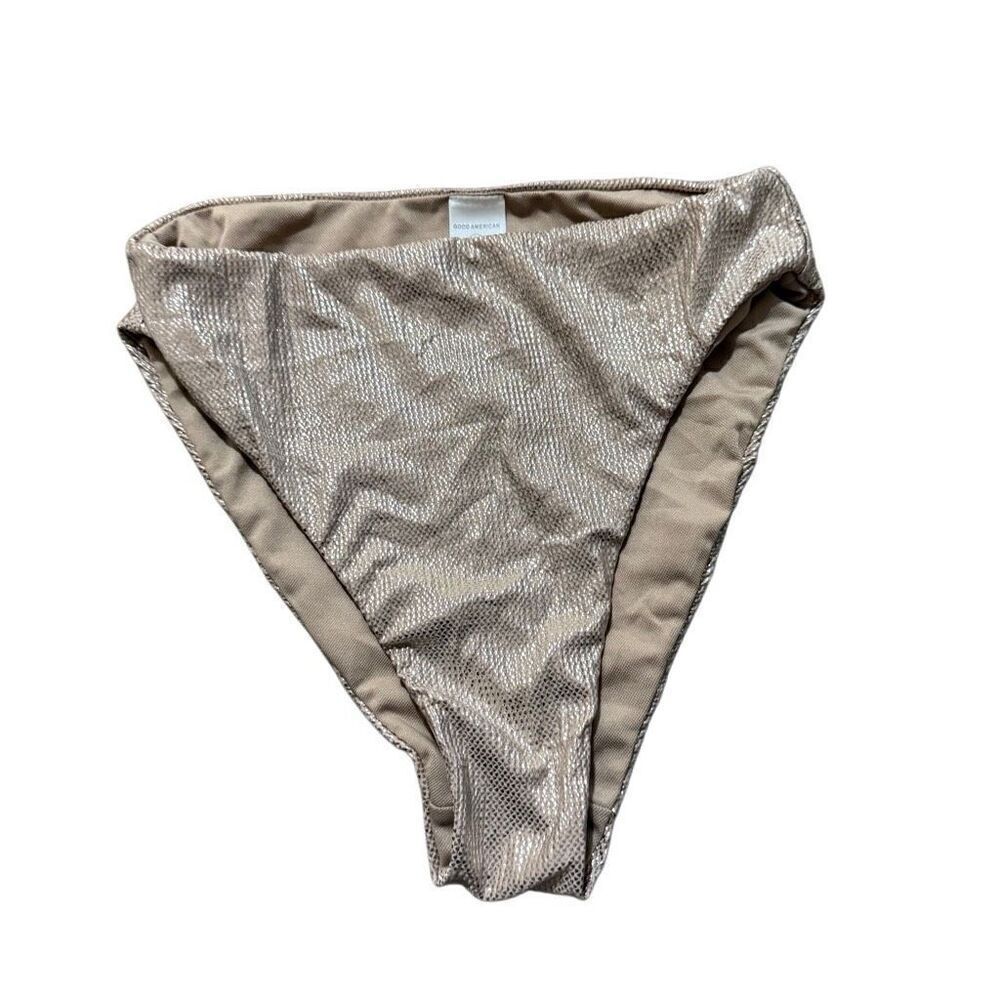 Good American champagne bikini bottom size 1 small